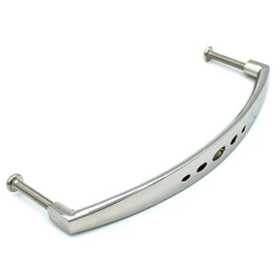 Image of 2 x UFO Handles 128mm Polished Nickel Cupboard Door Cabinet Drawer Pull Handle