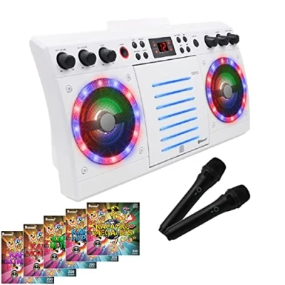 Image of Beatbox Karaoke Machine CDG/CD+G. Built in Disco Lights (Wireless Microphones + 1000 Songs)