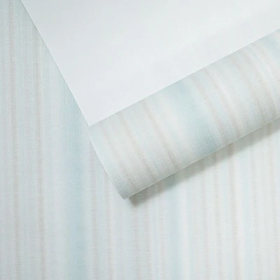 Image of Erismann Blue White Stripe Wallpaper Beige Textured Glitter Shimmer Effect Non Woven