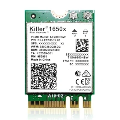 Image of HighZer0 Electronics AX1650x Killer Series WiFi 6 Upgrade Gaming Adapter M.2 Card for PC 2.4 Gbps Supports Bluetooth 5.2 &amp; Intel, AMD, Windows 10+, Linux (AX1650x)