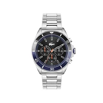 Image of Lacoste Chronograph Quartz Watch for Men with Silver Stainless Steel Bracelet 2011155