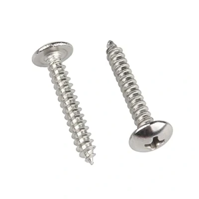 Image of ORANXIN M6 x 16mm 20 Pcs Round Head Wood Screws Stainless Steel Cross Mushroom Self Drilling Tapping