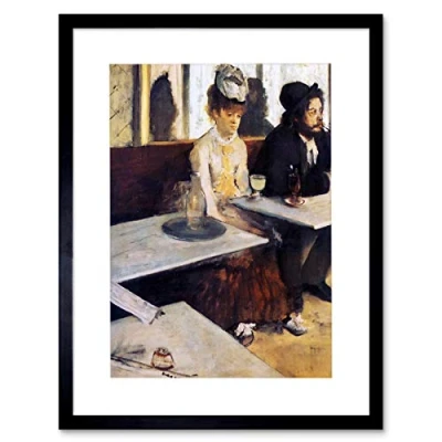 Image of Wee Blue Coo Degas Absinthe Drinker 1876 Painting Framed Art Print Picture F12X297