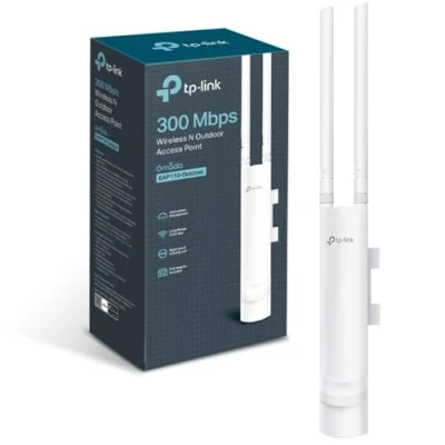 Image of TP Link EAP110 Outdoor 300Mbps Wireless N Access Points, 24V Passive PoE, Easily Wall or Ceiling Mount, Free EAP Controller Software White