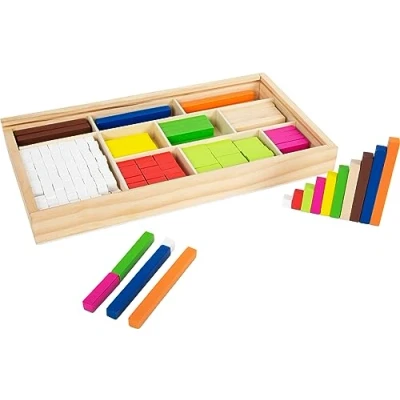 Image of small foot 1136 wooden calculus stick set, for learning the 1x1, 300 coloured sticks in a box, from 5 years on