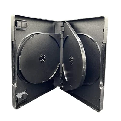 Image of 10 x Dragon Trading 5 Disc Black M Lock CD DVD Blu Ray Case to Hold Discs With 26mm Spine And Booklet Clips For Brochure Outer Plastic Sleeve Artwork Inlay
