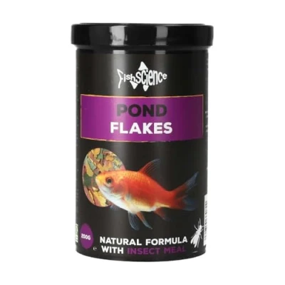 Image of FishScience Pond Flakes 200g (1000ml) Complete Fish Food for Under 20cm