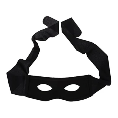 Image of Eye Mask Costume highwayman robber Fancy Dress Black Bandit Thief