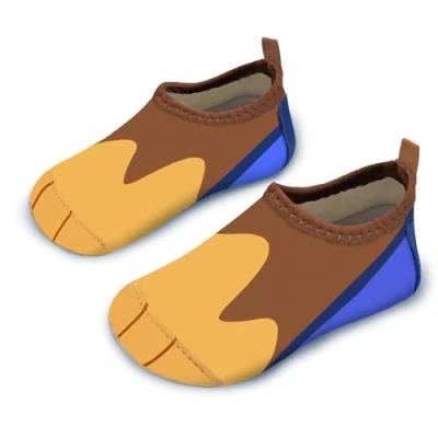 Image of Kids Water Shoes Boys Toddles Baby Beach Swim Aqua Pool Swimming Socks Quick Dry Non Slip（Dog Paw Yellow 20/21）