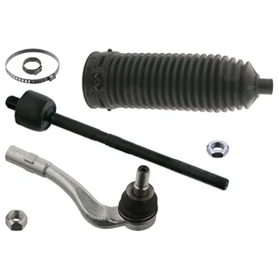 Image of 2043301003, 2043301003S2, 2043380015, 2043380015S4, 2043380415 Tie Rod FEBI BILSTEIN 40167 Front Axle Right with clamps, steering bellow