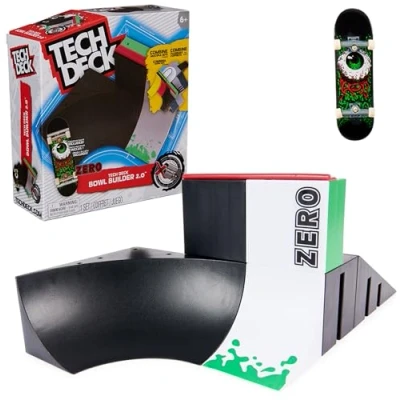 Image of Tech Deck, Bowl Builder 2.0 X Connect Park Creator, Customisable and Buildable Ramp Set with Exclusive Fingerboard, Kids’ Toy for Ages 6 up