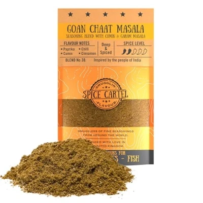 Image of Spice Cartel&#039;s Goan Chaat Masala Blend. Artisanal Blend Inspired By The People Of India 100g Resealable Pouch. Hand Made with Love in UK.