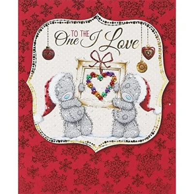Image of Me to You One I Love Romantic Christmas Card For Partner Tatty Teddy X01DZ069