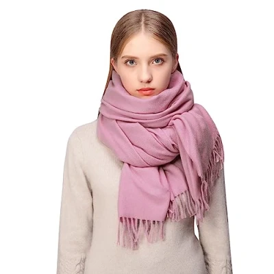 Image of RIIQIICHY Ladies Scarf Purple Pashmina Shawls and Wraps for Wedding Scarfs Women Winter