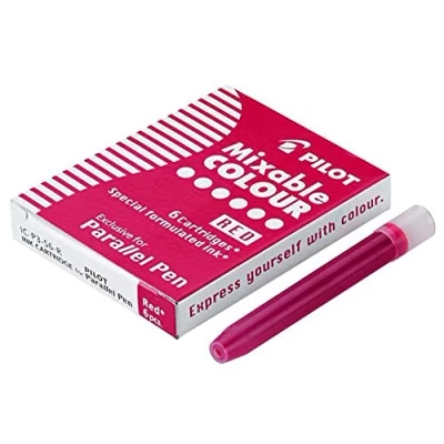 Image of PILOT Set of 3 Packs 6 Ink Cartridges For Parallel Pen Fountain Red