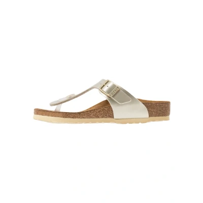 Image of Birkenstock Gizeh Tbar sandals for kids, Size: 13K, Electric metallic copper High quality imitation leather