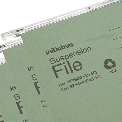Image of [Pack of 25] Filing Cabinet 215gsm Hanging Suspension Files Card Folders Tabs Inserts (Foolscap (Will fit 37.8cm 39.4cm))
