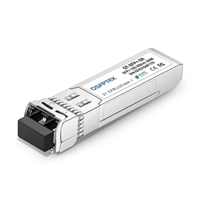 Image of QSFPTEK 10G SR SFP+ 850nm 300m Module, 10Gbe SFP Mini Gbic 10GBASE DDM Multimode LC Transceiver for Intel E10GSFPSR, Netgear, D LINK, TP Zyxel, Qnap Nas, (850nm, up to 300m, DDM)