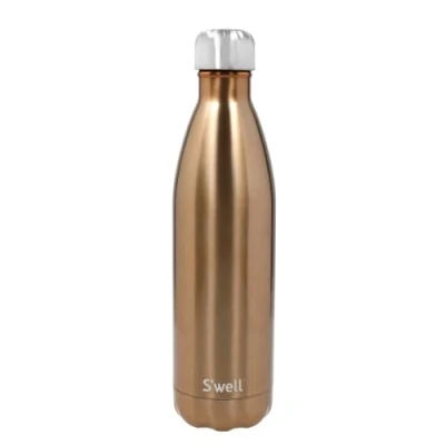 Image of S&#039;well Stainless Steel Reusable Water Bottle, 750ml, Pyrite, Triple Insulated and Leak Proof Drinking Bottle for Hot Cold Beverages up to 48h Cold/24h
