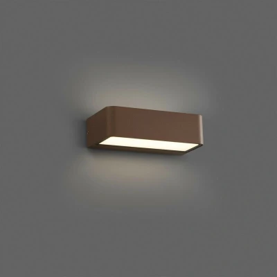 Image of Takua Integrated LED Up Down Lighter Outdoor Wall Light Brown, 3000K, IP65