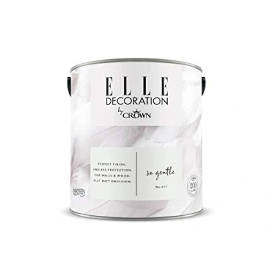 Image of ELLE Decoration by CROWN 2.5L Flat MATT Emulsion Paint So Gentle No 611