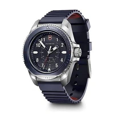 Image of Victorinox Men’s Watch Journey 1884 Ø 43 mm, Swiss Made, Analogue Quartz, Water Resistant up to 200 m, Rubber Strap, Blue