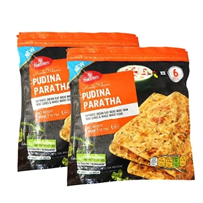 Image of Haldiram&#039;s Pudina Paratha 360G Ready to Eat 100% Fresh Indian Origin (Pack of 2)