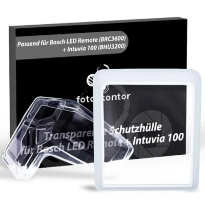 Image of foto kontor Protective covers 2 pack compatible with BOSCH Intuvia 100 (BHU3200) and LED Remote (BRC3600) clear cover E bike bicycle display control unit protection against water dirt