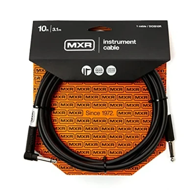 Image of MXR DCIS10R Cable 10ft 3.1m Instrument Right Angle to Straight Each,Black