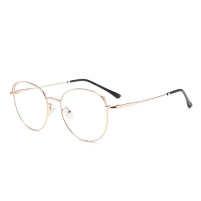 Image of Dollger Blue Light Filter Glasses Anti Computer Cat Eye No Prescription Metal Frame Pc Gaming Bluelight Uv Blocking Ladies Gold