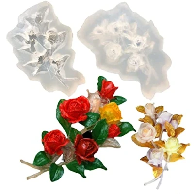 Image of FineInno Rose Resin Mould Flower Clustered Silicone Mold Jewellery Making Epoxy Casting Molds for DIY Pendant Bracelet