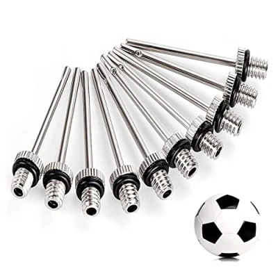 Image of iJiZuo 10 Pack Stainless Steel Inflator Ball Pump Needle, Needle with Side Holes, Inflation for Inflating Sports Balls, Football, Basketball, Rugby Balls