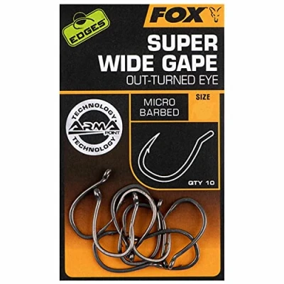 Image of Carp Hook Fox Edges Armapoint Super Wide Gape Outturned Eye #6 (10 pieces) hooks