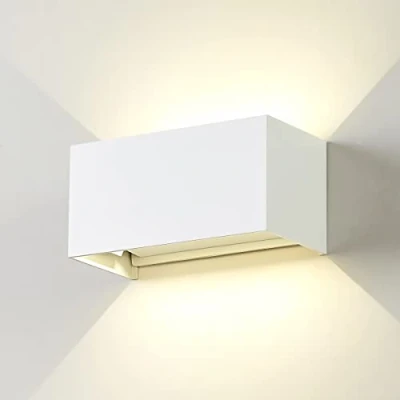 Image of Dr.lazy Led Wall Light Aluminum 20W Indoor Lamp Adjustable Up Down Outdoor IP65 Waterproof Sconce Lighting Fixtures for Bedroom Hallway (White Natural White)