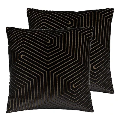 Image of Paoletti Evoke Cut Velvet Polyester Filled Cushion Twin Pack