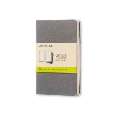 Image of Moleskine Soft Grey Plain Cahier Pocket Journal (3 Set)