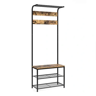 Image of Vicco Wardrobe Fyrk, Rustic oak/Black, 70 x 190 cm
