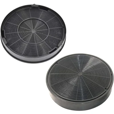 Image of SPARES2GO Carbon Filter compatible with Rangemaster CLAHDC90 Cooker Hood Vent 200 x 30 mm (Pack of 2 Filters)