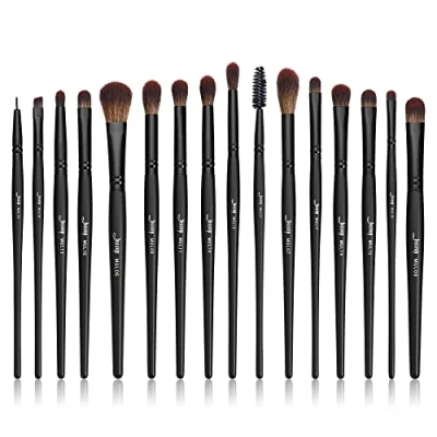 Image of Jessup Make Up Brushes Set Professional 16Pcs Black Precision Collection,Synthetic Hair,Highlight Concealer Eyeshadow Eye liner Blending Spoolie T272