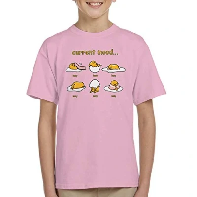 Image of Cloud City 7 Gudetama Current Mood Lazy Kid&#039;s T Shirt Light Pink