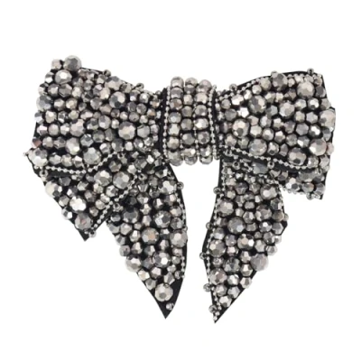 Image of 1piece DIY Beaded Crystal Bow Knot Patches Diamond Applique Rhinestones Motifs Badges Sewing for Shoes Clothes Decorated TH863 (E)