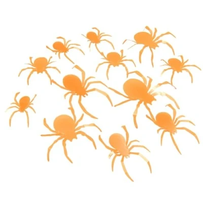Image of Spider Stickers Glow in Dark 3D Halloween 12X Realistic PVC Scary Sticker Wall Decal for Party