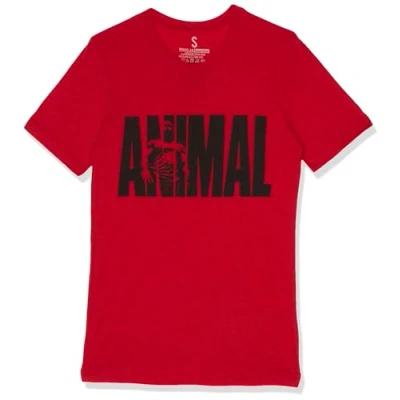 Image of Animal Iconic M stak Premium Tee, Red, Medium