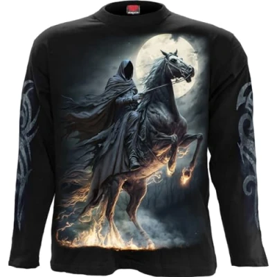 Image of Spiral Shadow Rider Longsleeve T Shirt Black XL