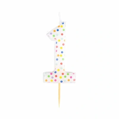 Image of amscan 9911556 Patterned Numerical Candle 1