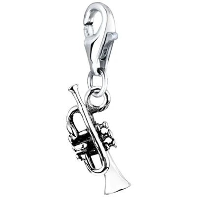Image of Nenalina Charm Trumpet Pendant, for All Brands of Bracelets and Necklaces, Made 925 Sterling Silver, 713116 000