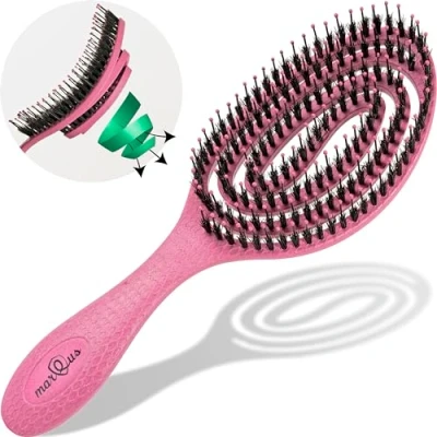 Image of MarQus Boar Bristle Hair brush Detangling for Every Type with Even More Bristles Tangle Free women
