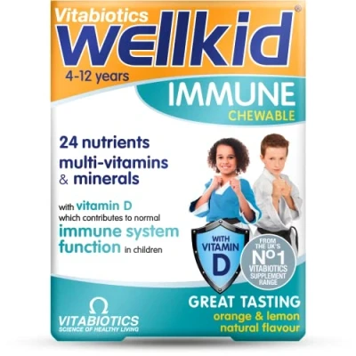 Image of Vitabiotics Wellkid Immune Chewable, Pack of 30