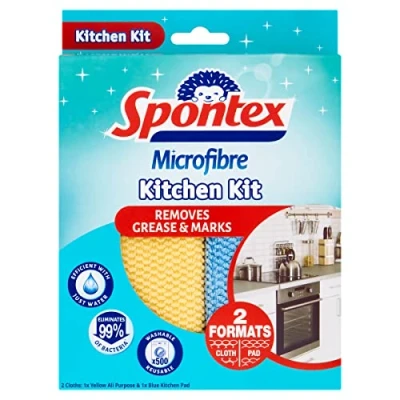Image of Spontex Microfibre Kitchen Kit