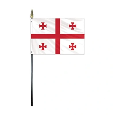 Image of Novelties Direct Georgia medium hand flag 9&quot; x 6&quot;